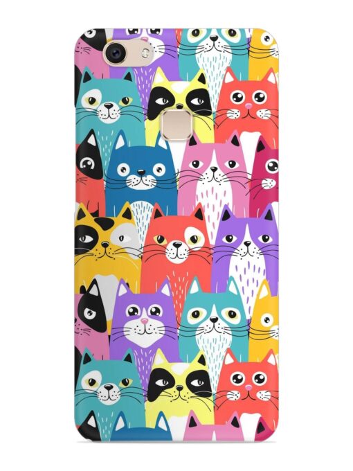 Funny Cartoon Cats Snap Case for Vivo V7 Zapvi