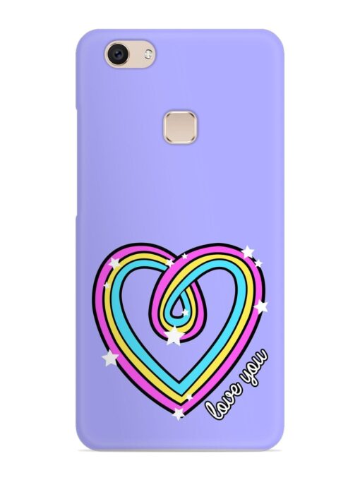 Colorful Rainbow Heart Snap Case for Vivo V7 Zapvi