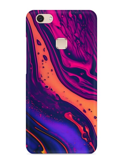 Fluid Blue Pink Art Snap Case for Vivo V7 Zapvi