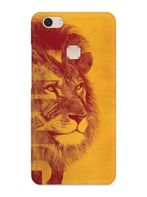 Gold Lion Crown Art Snap Case for Vivo V7 Zapvi