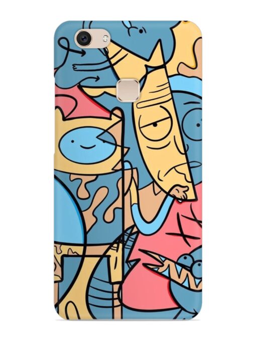 Silly Face Doodle Snap Case for Vivo V7 Zapvi