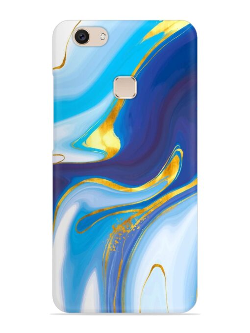 Watercolor Background With Golden Foil Snap Case for Vivo V7 Plus Zapvi