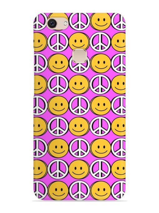 Smiley Face Peace Snap Case for Vivo V7 Plus Zapvi