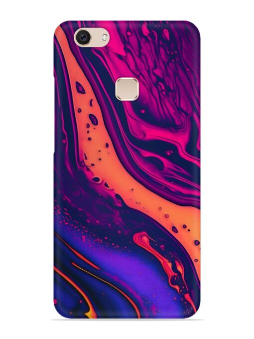 Fluid Blue Pink Art Snap Case for Vivo V7 Plus Zapvi