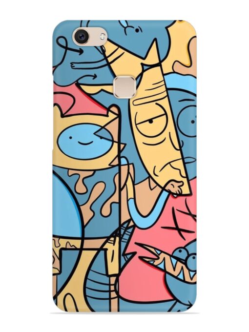 Silly Face Doodle Snap Case for Vivo V7 Plus Zapvi