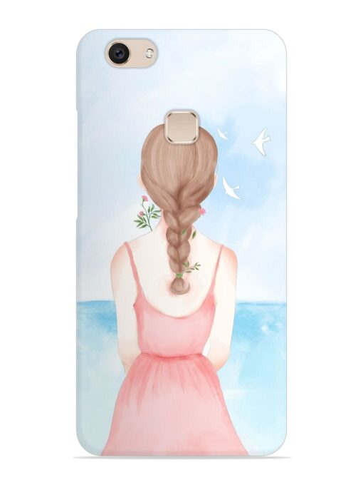 Watercolor Girl Vector Snap Case for Vivo V7 Plus Zapvi