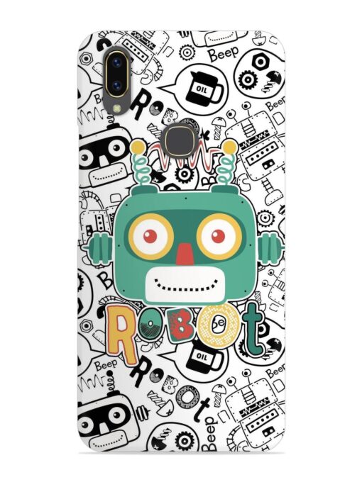 Robot Modern Seamless Pattern Snap Case for Vivo V9 Zapvi