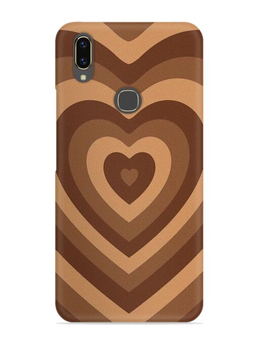 Brown Heart Snap Case for Vivo V9 Zapvi