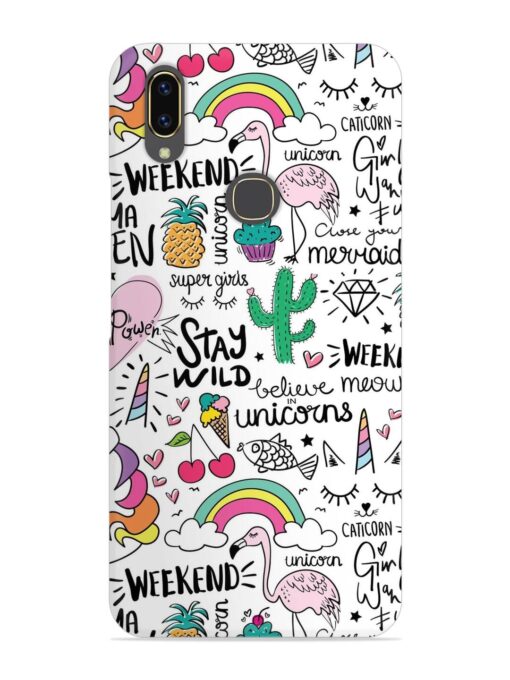 Unicorn Ice Cream Snap Case for Vivo V9 Zapvi