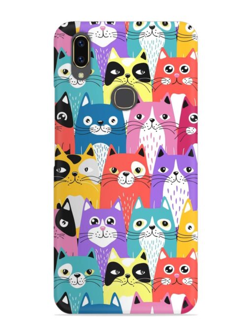 Funny Cartoon Cats Snap Case for Vivo V9 Zapvi