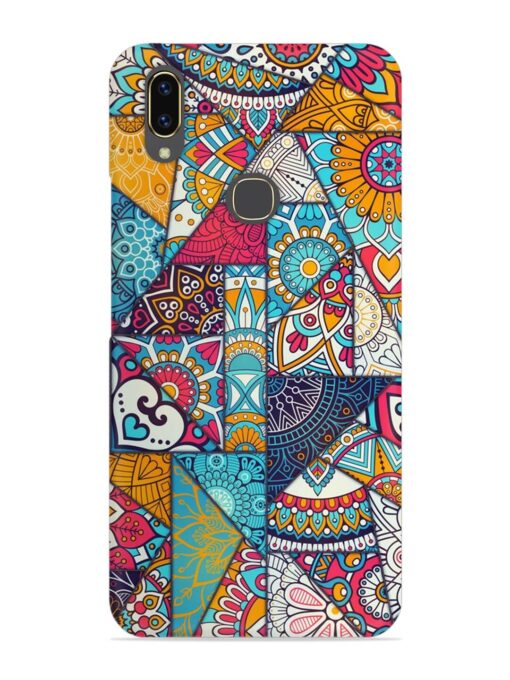 Patchwork Pattern Vintage Snap Case for Vivo V9 Zapvi