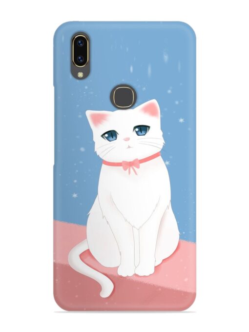 Cute White Cat Snap Case for Vivo V9 Zapvi