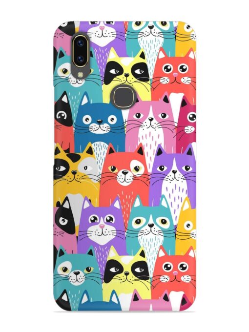 Funny Cartoon Cats Snap Case for Vivo V9 Pro Zapvi