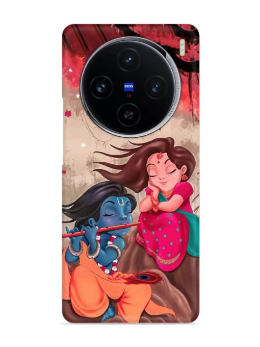 Radhe Krishna Water Art Snap Case for Vivo X100 (5G) Zapvi