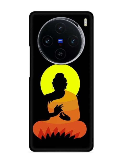 Buddha Art Black Snap Case for Vivo X100 (5G) Zapvi