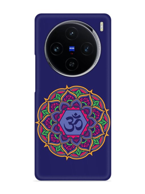 Om Mandala Art Blue Snap Case for Vivo X100 (5G)