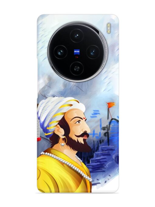 Shivaji Maharaj Color Paint Art Snap Case for Vivo X100 (5G) Zapvi