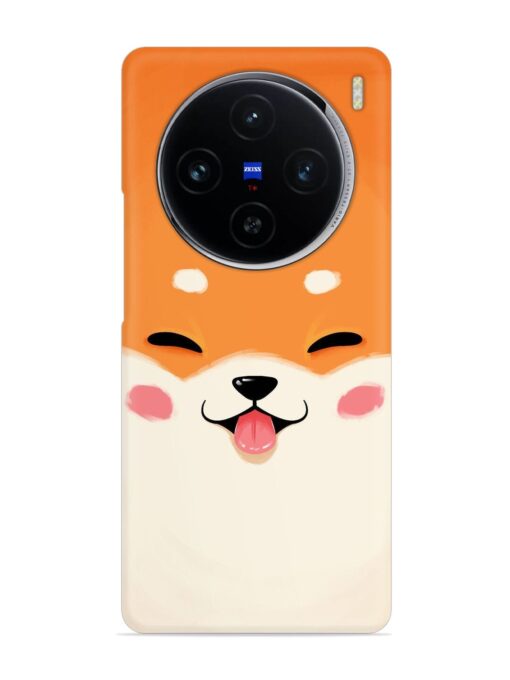 Cute Dog Face Vector Snap Case for Vivo X100 (5G) Zapvi