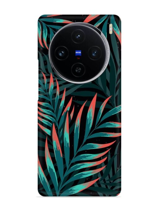 Green Leaf Art Snap Case for Vivo X100 (5G) Zapvi