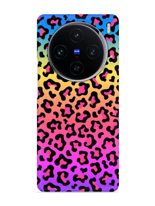 Neon Rainbow Colored Snap Case for Vivo X100 (5G)