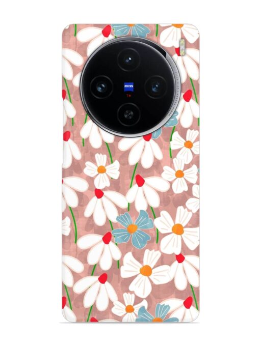 Abstract Petal Flowers Snap Case for Vivo X100 (5G)