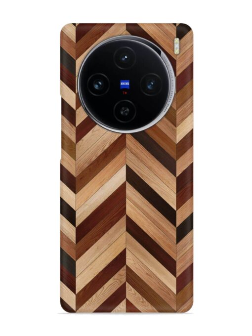 Seamless Wood Parquet Snap Case for Vivo X100 (5G) Zapvi