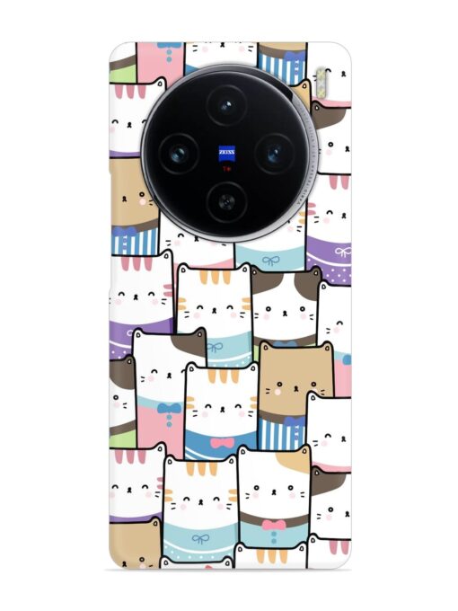 Cute Adorable Cat Snap Case for Vivo X100 (5G) Zapvi