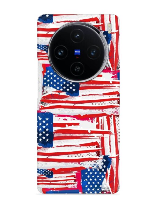 Usa Flag Seamless Snap Case for Vivo X100 (5G)