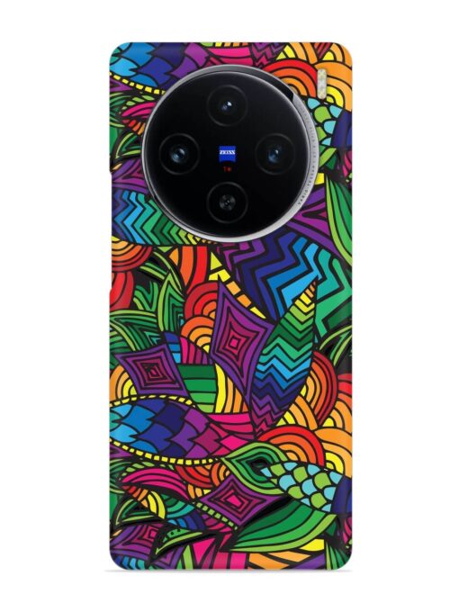 Abstract Multicolor Seamless Snap Case for Vivo X100 (5G) Zapvi