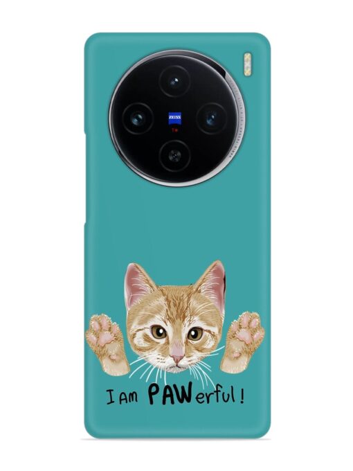 Typography Slogan Cat Snap Case for Vivo X100 (5G)