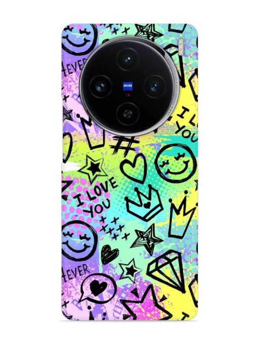 Bright Seamless Pattern Snap Case for Vivo X100 (5G) Zapvi