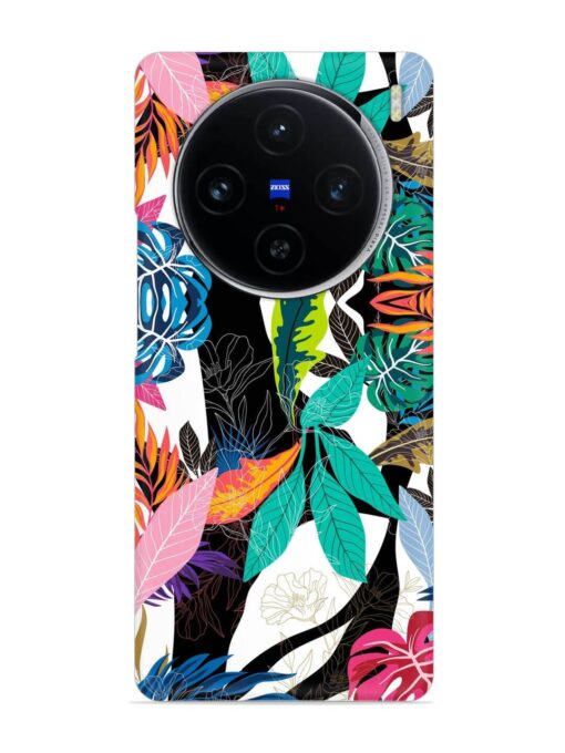 Floral Pattern Bright Snap Case for Vivo X100 (5G) Zapvi