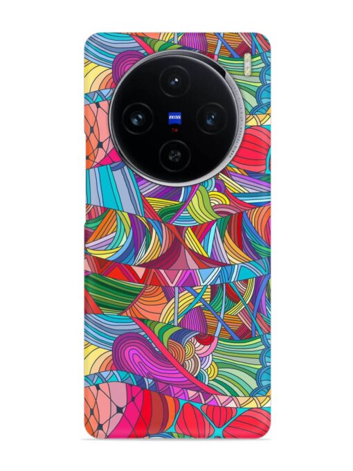 Seamless Patterns Hand Drawn Snap Case for Vivo X100 (5G) Zapvi