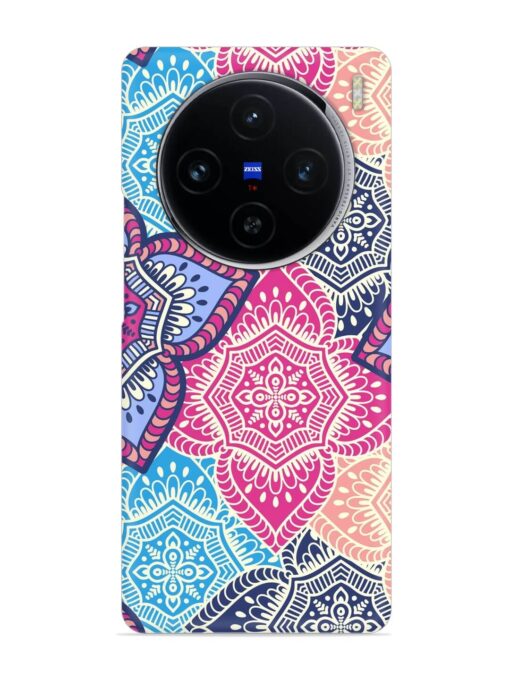 Ethnic Floral Seamless Snap Case for Vivo X100 (5G) Zapvi