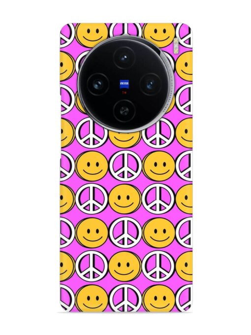 Smiley Face Peace Snap Case for Vivo X100 (5G)