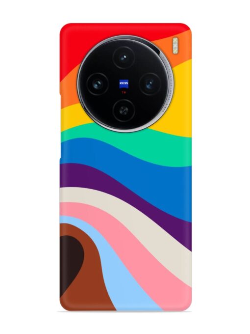 Minimal Pride Art Snap Case for Vivo X100 (5G) Zapvi