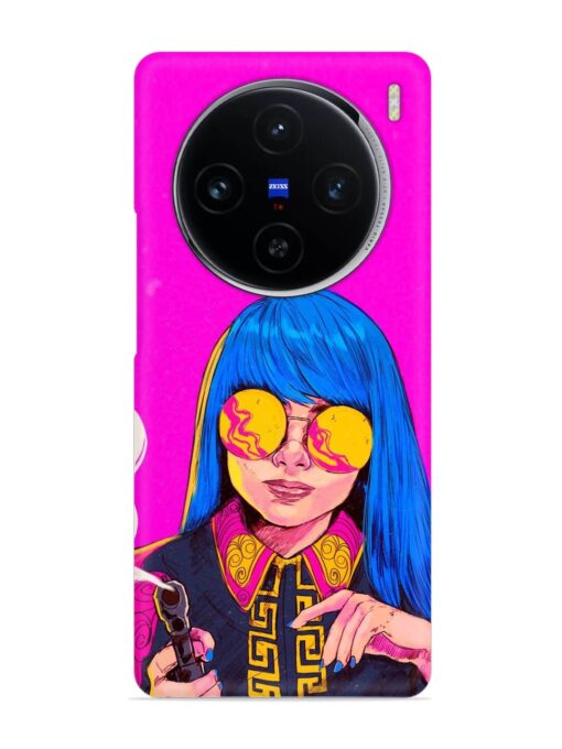 Aesthetic Anime Girl Snap Case for Vivo X100 (5G) Zapvi