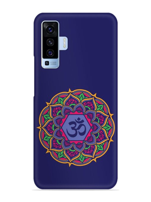 Om Mandala Art Blue Snap Case for Vivo X50 Zapvi