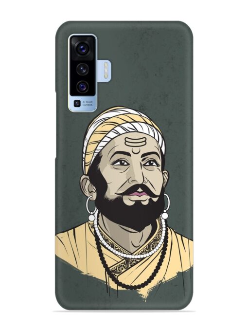 Shivaji Maharaj Vector Art Snap Case for Vivo X50 Zapvi