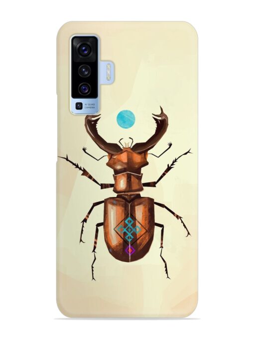 Stag Beetle Vector Snap Case for Vivo X50 Zapvi