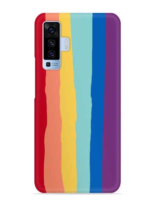 Rainbow Genuine Liquid Snap Case for Vivo X50 Zapvi