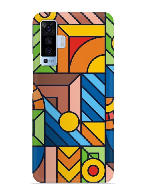 Colorful Geometric Snap Case for Vivo X50 Zapvi