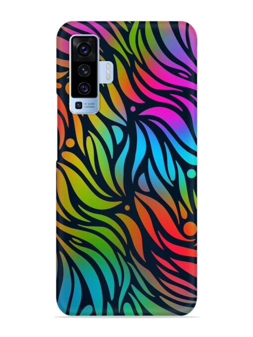 Abstract Leaf Design Snap Case for Vivo X50 Zapvi