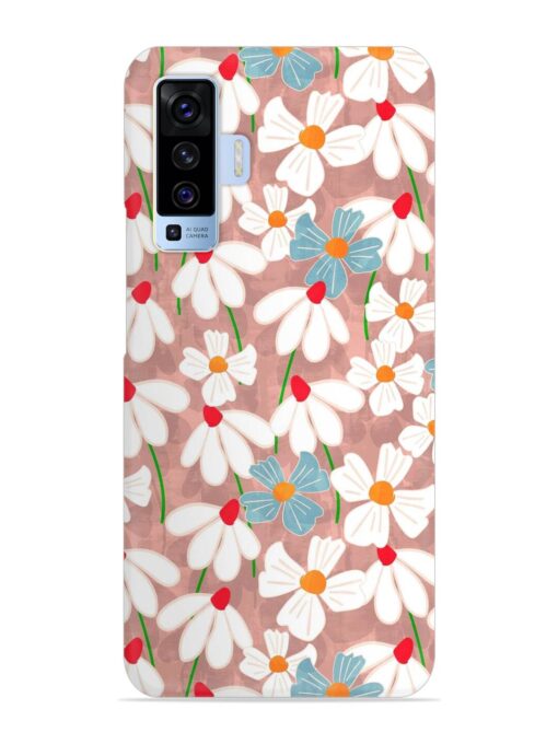 Abstract Petal Flowers Snap Case for Vivo X50 Zapvi