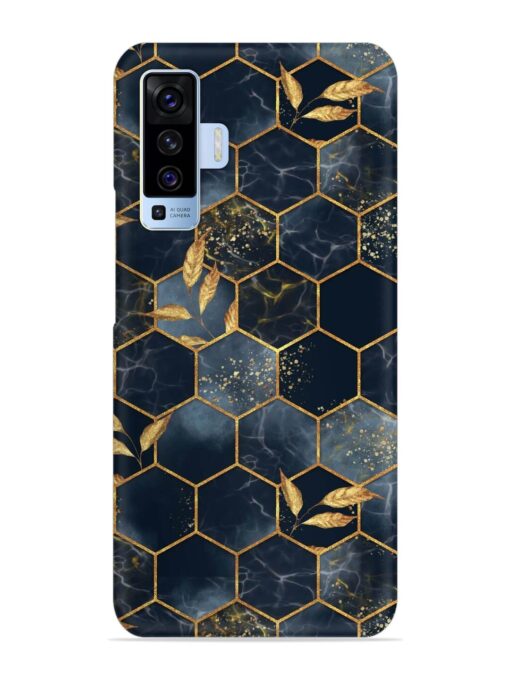 Marble Hexagon Seamless Snap Case for Vivo X50 Zapvi