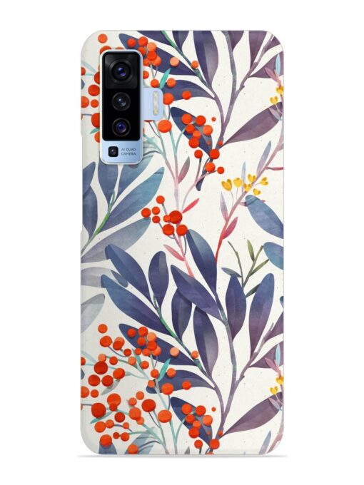 Seamless Floral Pattern Snap Case for Vivo X50 Zapvi