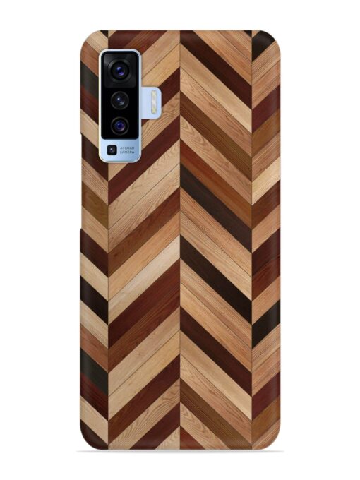 Seamless Wood Parquet Snap Case for Vivo X50 Zapvi