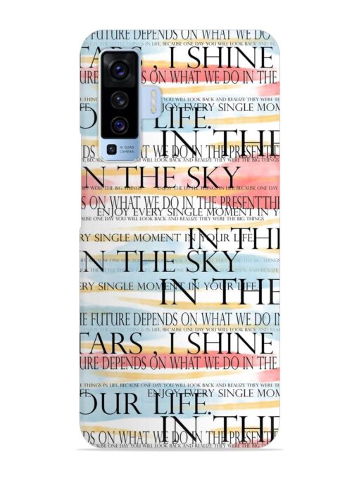 Seamless Slogans Pattern Snap Case for Vivo X50 Zapvi