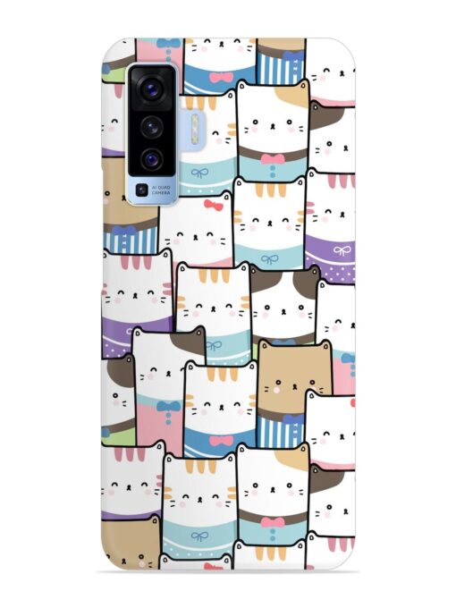 Cute Adorable Cat Snap Case for Vivo X50 Zapvi