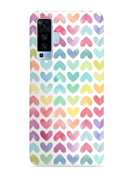 Seamless Colorful Watercolor Snap Case for Vivo X50 Zapvi